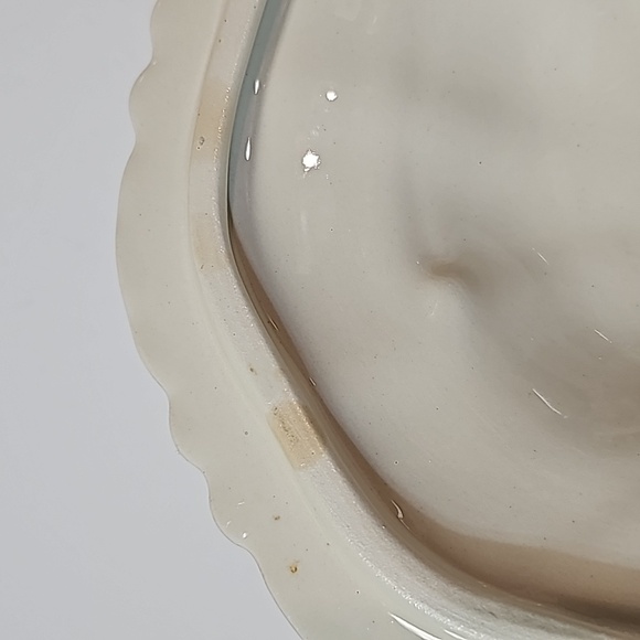 Vintage Homer Laughlin Pink Blue Flower Round Covered Vegetable Dish w/ Gold - Picture 12 of 16